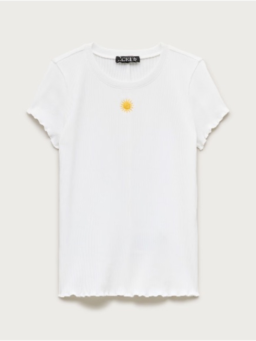 J.Crew Perfect rib embroidered sun graphic T-shirt CU881